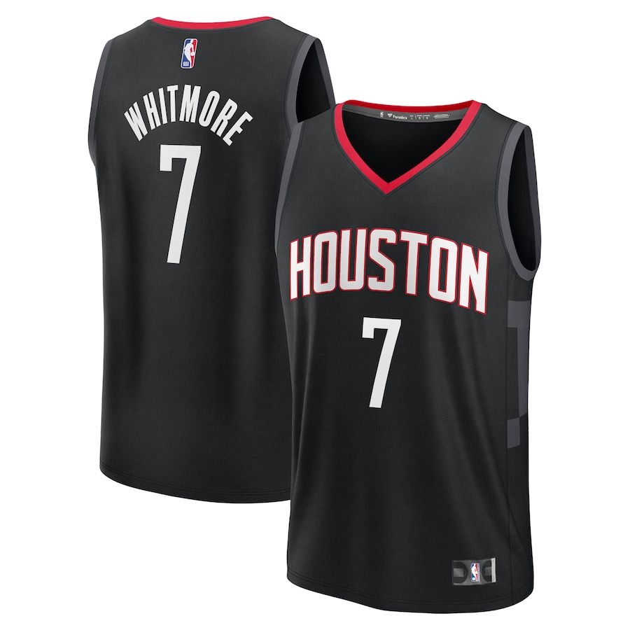 Youth Houston Rockets Cam Whitmore Fanatics Black Fast Break Replica Player Jersey - Statement Edition - Jersey