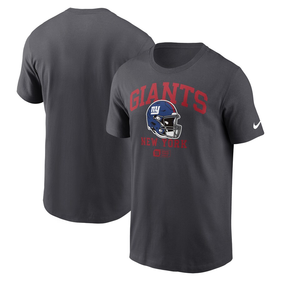 Men's New York Giants Nike Anthracite Helmet Essential T-Shirt - Jersey