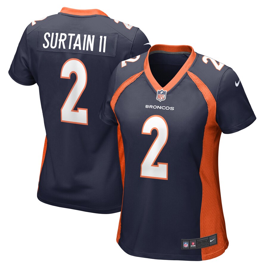 Women's Denver Broncos Patrick Surtain II Nike Navy Home Game Player Jersey - Jersey