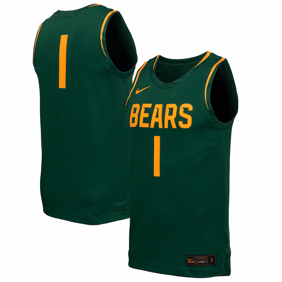 Men's Nike  Green Baylor Bears  Replica Basketball Jersey - Jersey