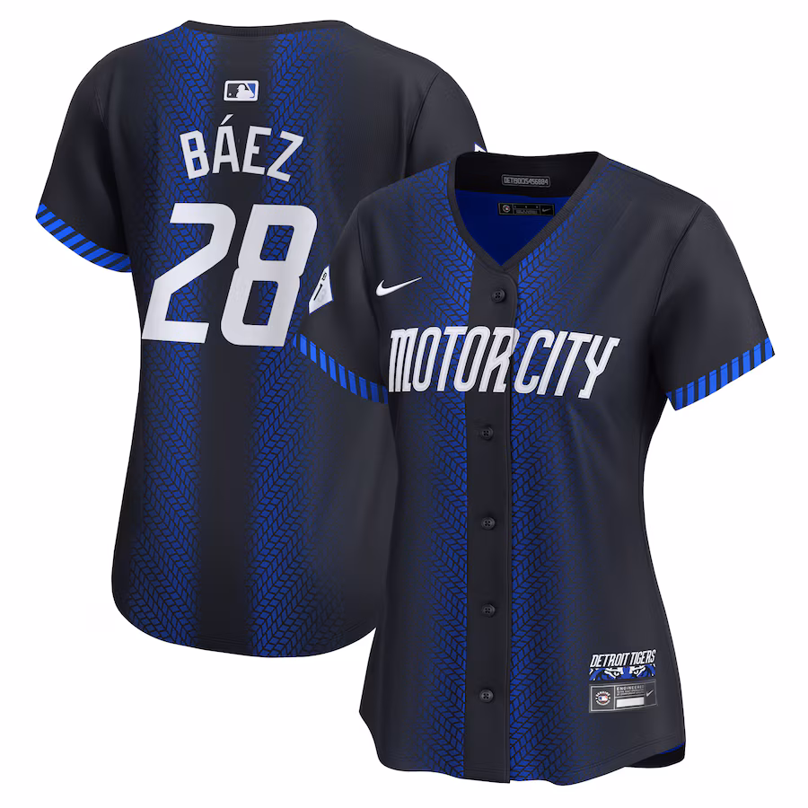 Women's Detroit Tigers Javier Baez Nike Navy 2024 City Connect Limited Jersey - Jersey