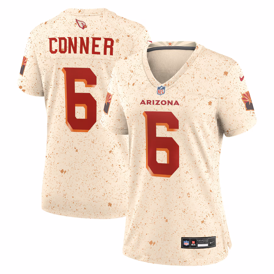 Women's Arizona Cardinals James Conner Nike Natural 2025 Rivalries Collection Game Jersey - Jersey