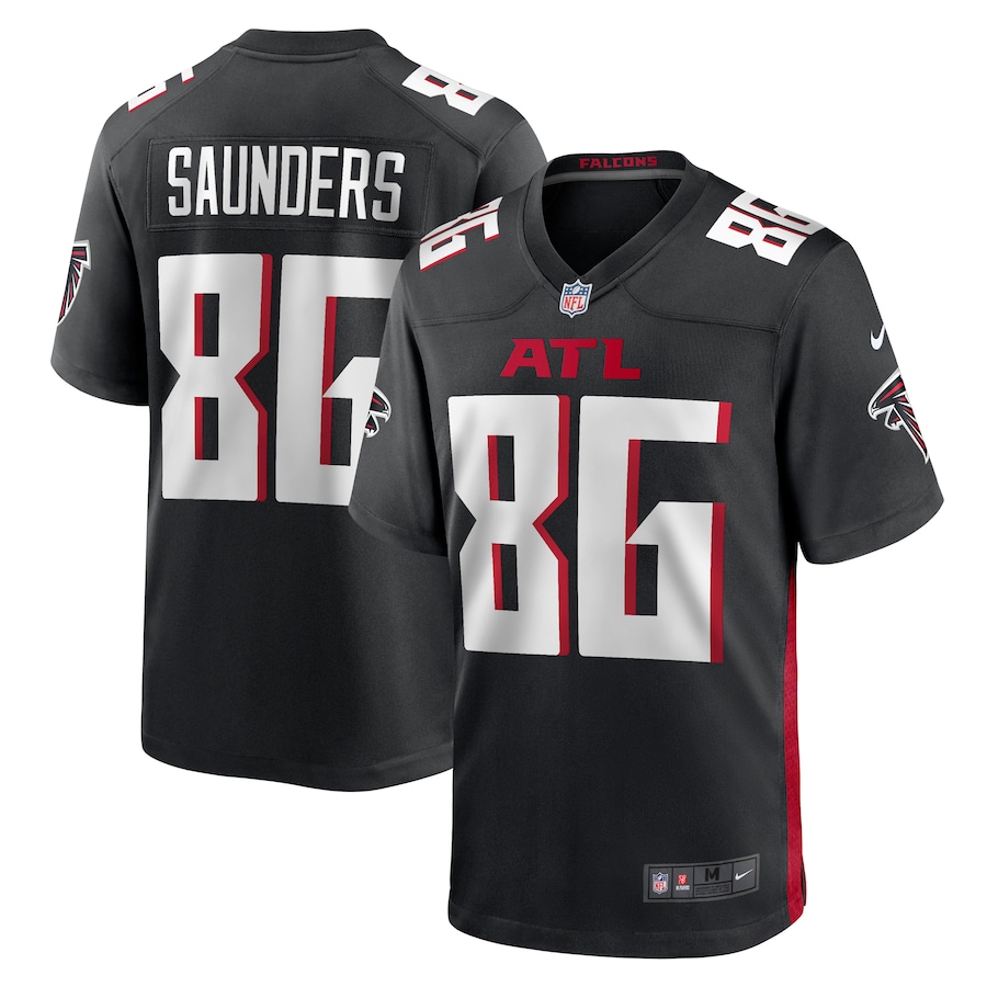 Men's Atlanta Falcons CJ Saunders Nike  Black Team Game Jersey - Jersey