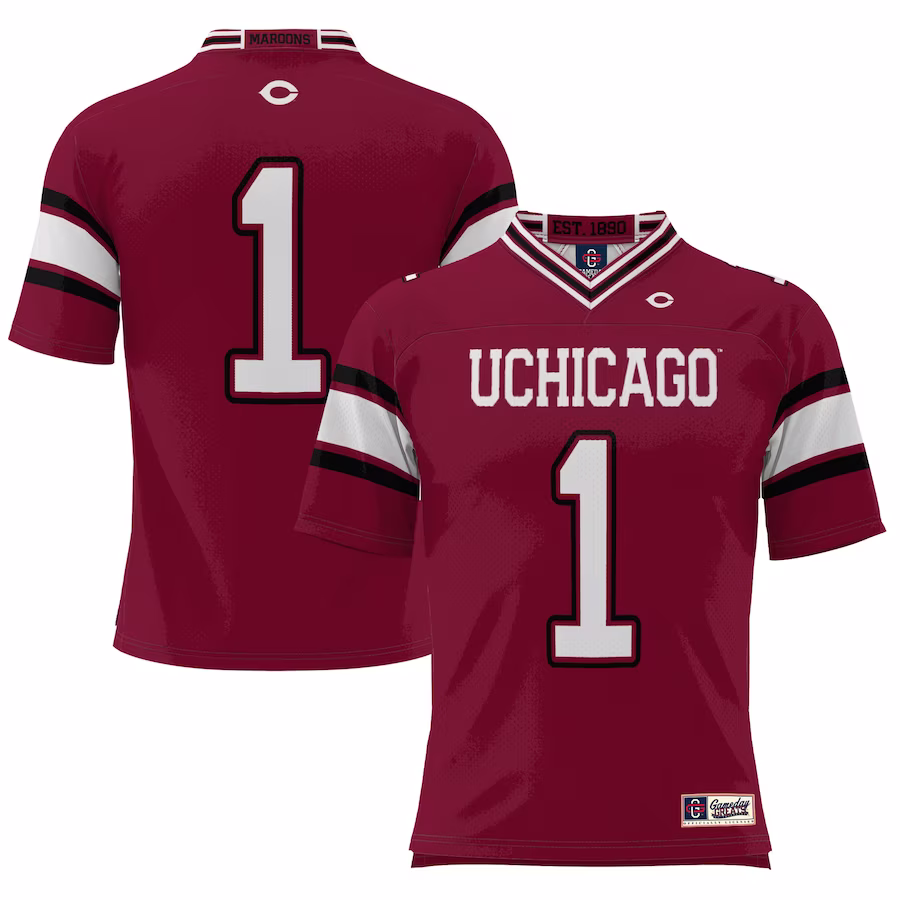 #1 UChicago Maroons GameDay Greats Youth Football Jersey - Maroon - Jersey