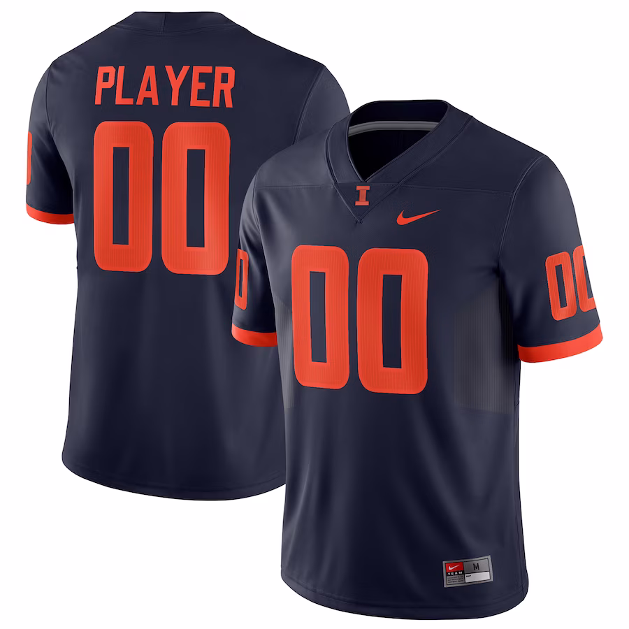 Illinois Fighting Illini Nike Pick-A-Player NIL Replica Football Jersey - Navy - Jersey