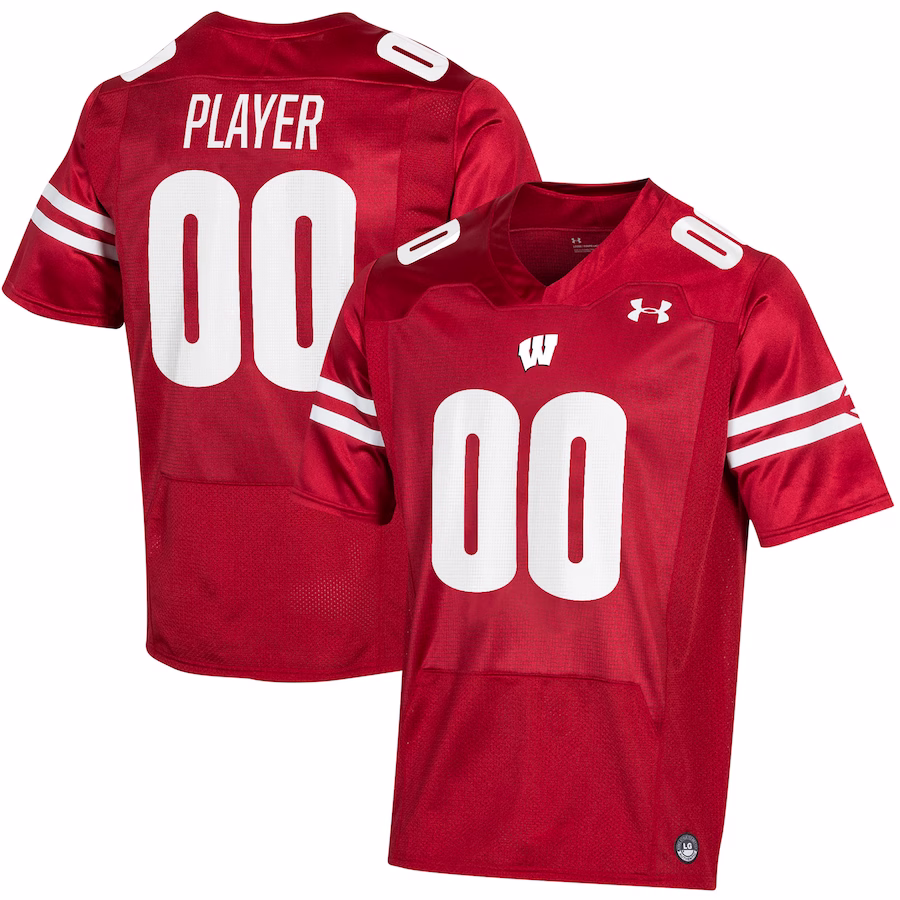 Wisconsin Badgers Under Armour Pick-A-Player NIL Replica Football Jersey - Red - Jersey