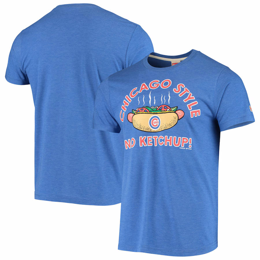 Men's Chicago Cubs Royal Hyperlocal Tri-Blend T-Shirt - Jersey