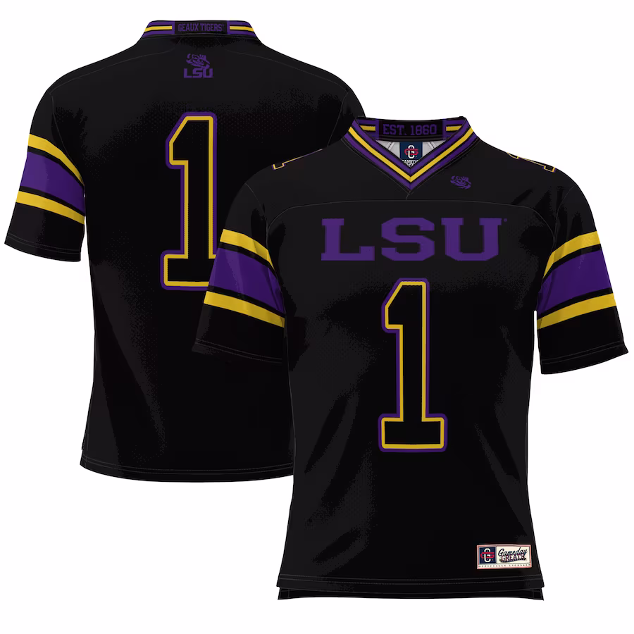 #1 LSU Tigers GameDay Greats Endzone Football Jersey - Black - Jersey