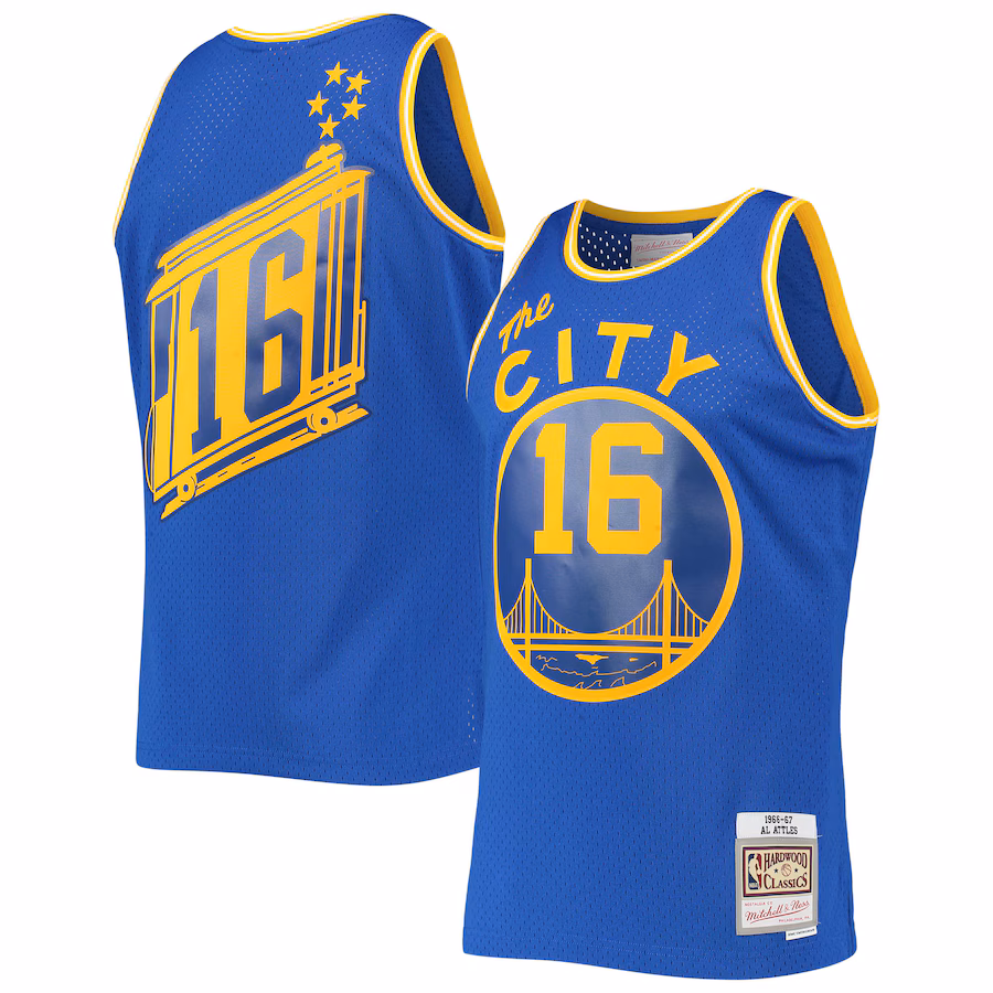 Men's San Francisco Warriors Al Attles Mitchell & Ness Royal 1966/1967 Hardwood Classics Swingman Jersey - Jersey