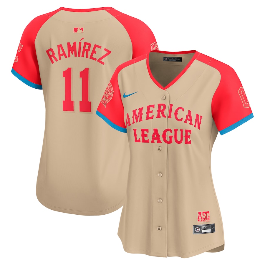 Women's American League Jose Ramirez Nike Cream 2024 MLB All-Star Game Limited Player Jersey - Jersey