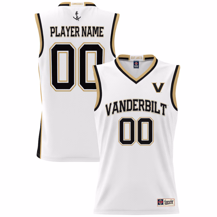Vanderbilt Commodores GameDay Greats Youth NIL Pick-A-Player Men's Basketball Jersey - White - Jersey