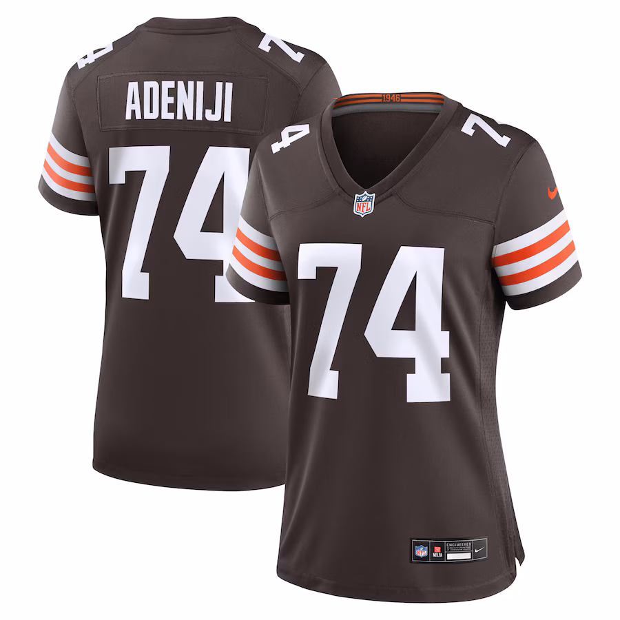 Women's Cleveland Browns Hakeem Adeniji Nike  Brown  Game Jersey - Jersey