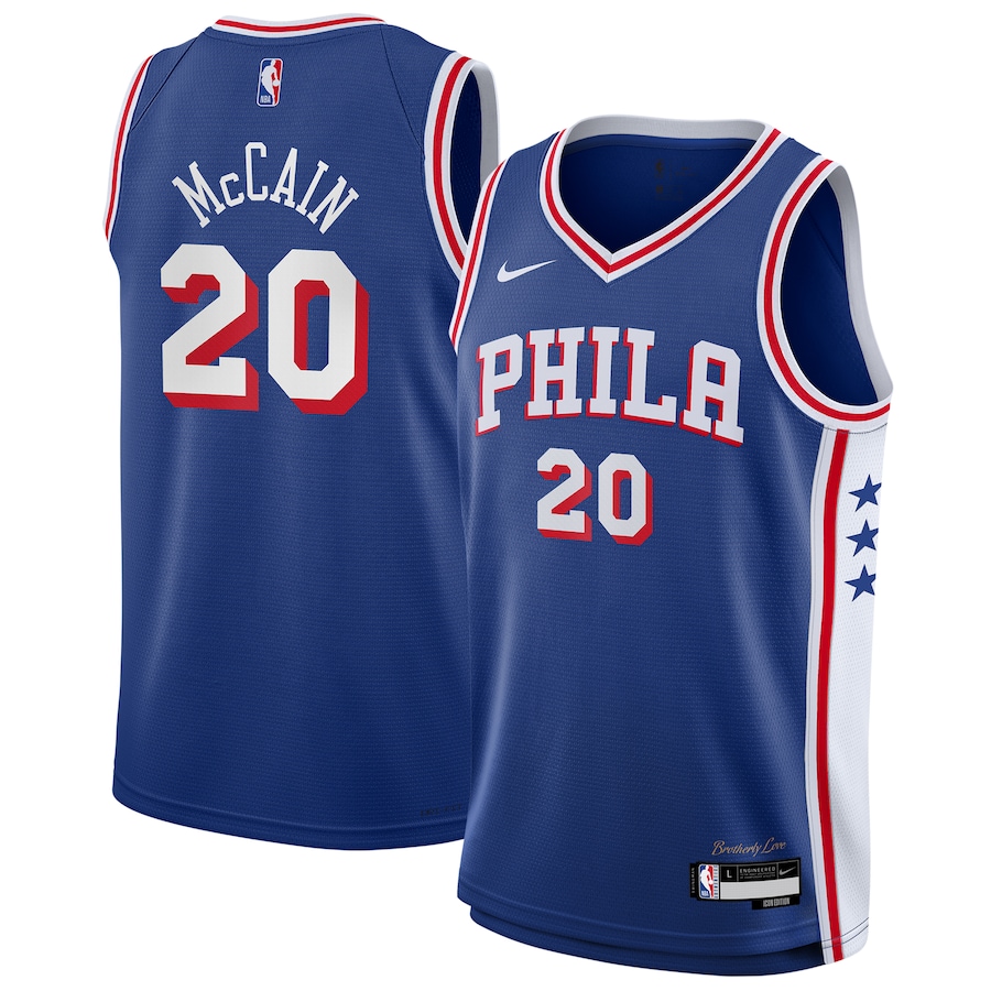 Youth Philadelphia 76ers Jared McCain Nike Royal Swingman Jersey - Icon Edition - Jersey
