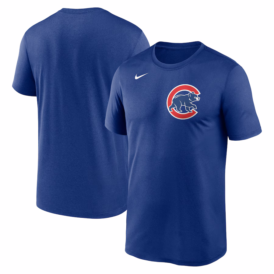Men's Chicago Cubs Nike Royal Legend Fuse Wordmark T-Shirt - Jersey