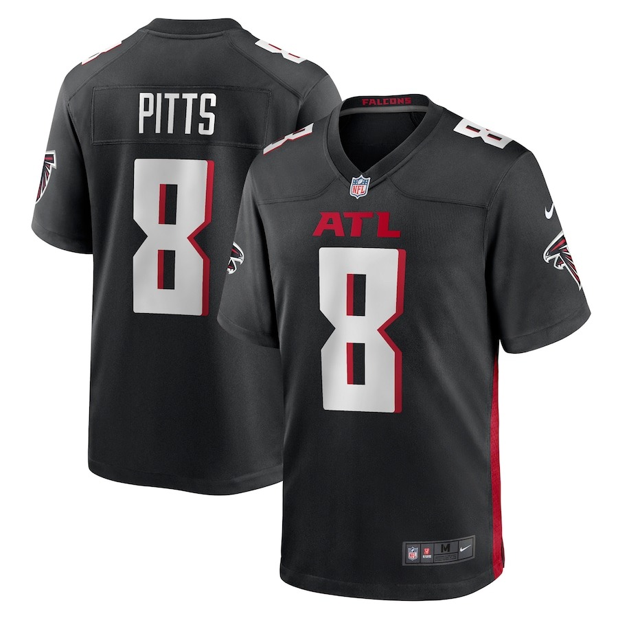 Men's Atlanta Falcons Kyle Pitts Nike Black Game Jersey - Jersey