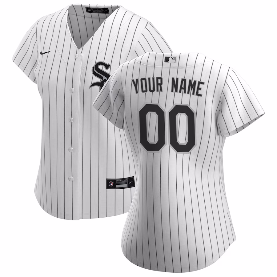 Women's Chicago White Sox Nike White Home Replica Custom Jersey - Jersey