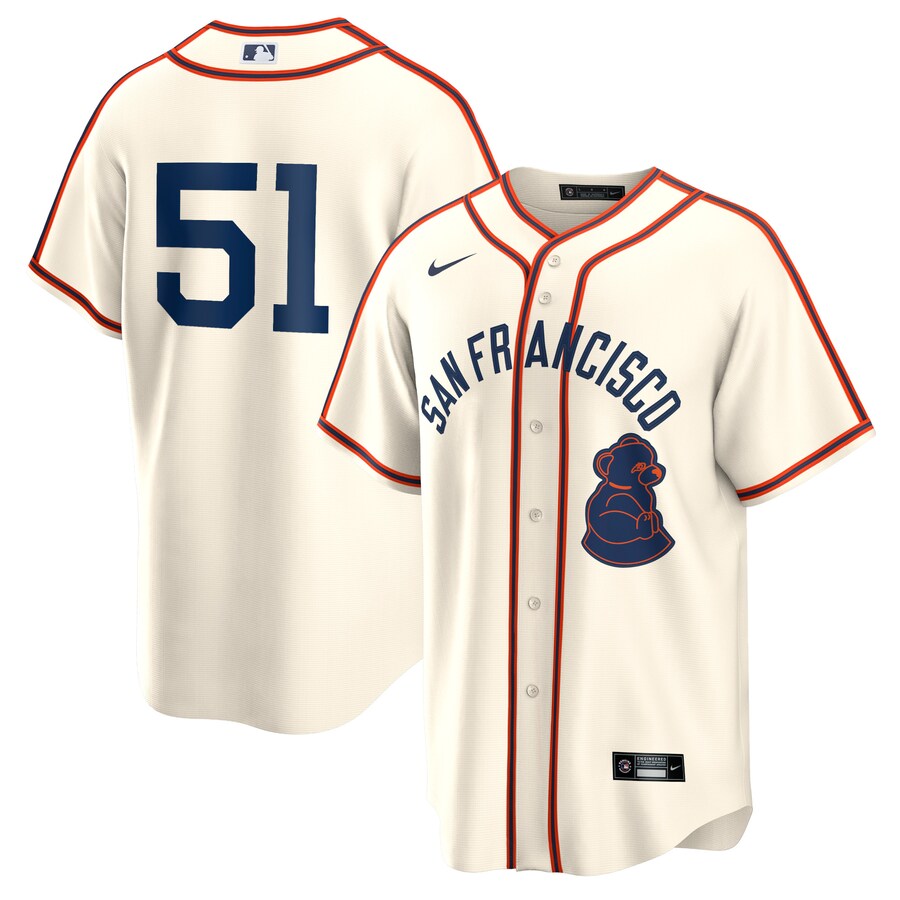 Men's San Francisco Giants Jung Hoo Lee Nike Cream 2024 Rickwood Classic Replica Player Jersey - Jersey