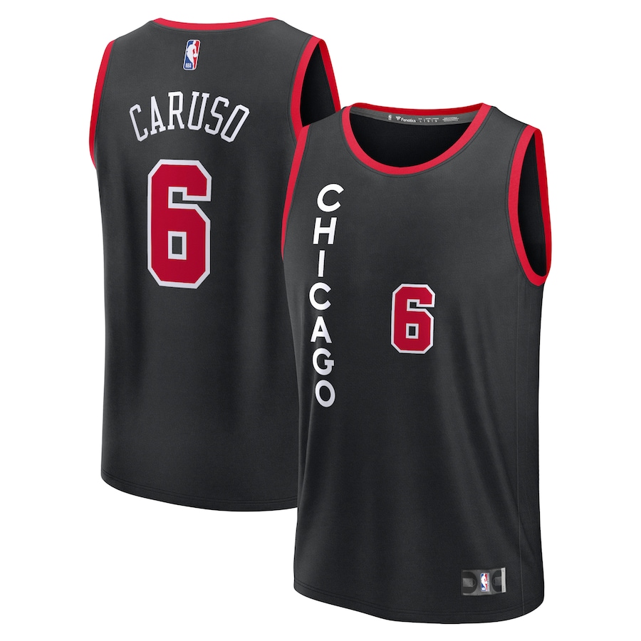 Men's Chicago Bulls Alex Caruso Fanatics Black Fast Break Jersey - City Edition - Jersey