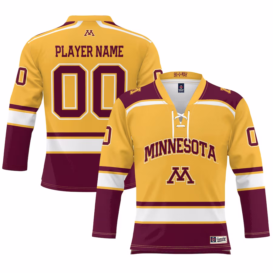 Minnesota Golden Gophers GameDay Greats Women's NIL Pick-A-Player Hockey Jersey - Gold - Jersey
