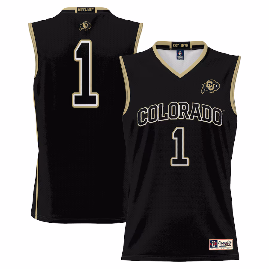GameDay Greats  Black #1 Colorado Buffaloes Replica Lightweight Basketball Jersey - Jersey