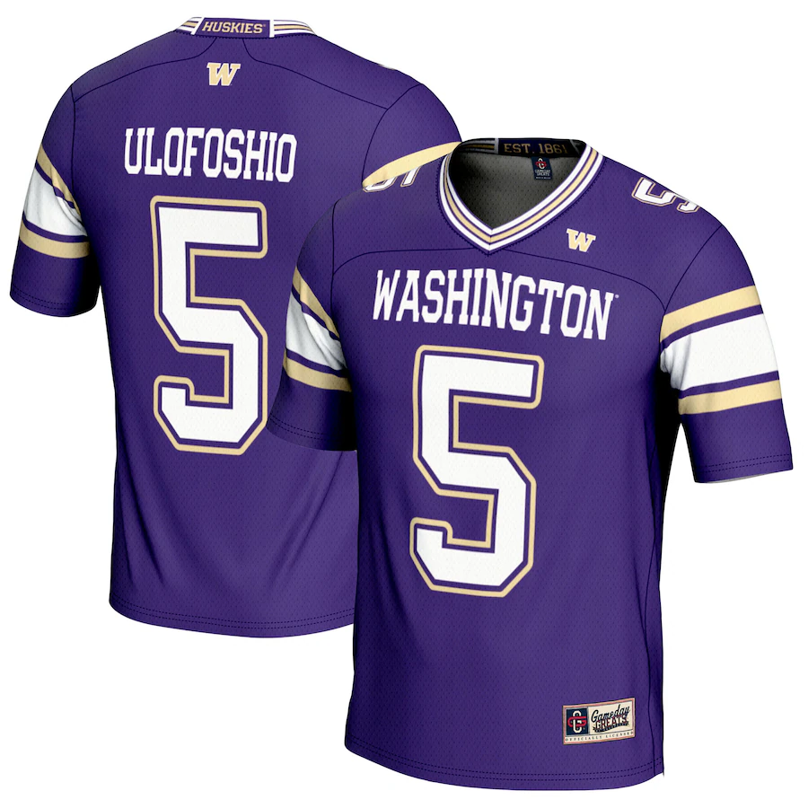 Edefuan Ulofoshio Washington Huskies GameDay Greats Youth NIL Player Football Jersey - Purple - Jersey