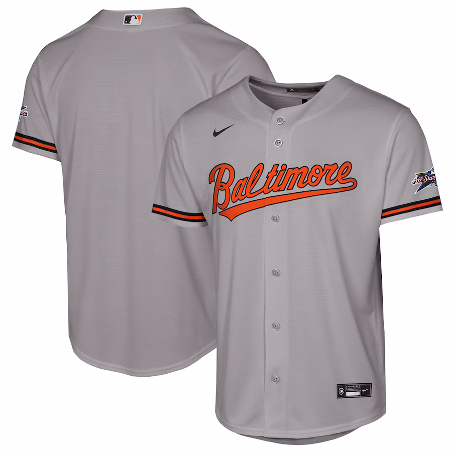 Youth Baltimore Orioles Nike Gray 2025 MLB All-Star Game Road Replica Jersey - Jersey