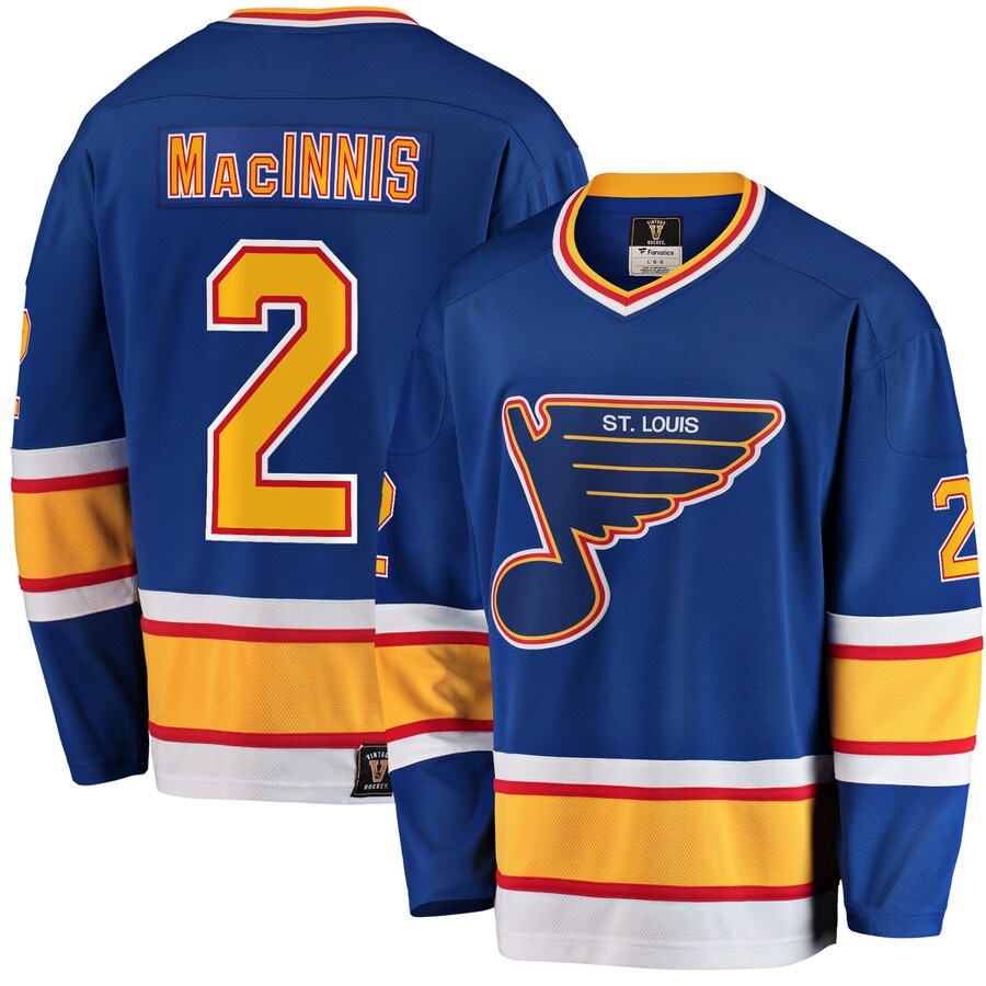 Men's St. Louis Blues Al Macinnis Fanatics Branded Blue Premier Breakaway Retired Player Jersey - Jersey