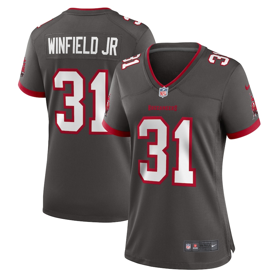 Women's Tampa Bay Buccaneers Antoine Winfield Jr. Nike Pewter Game Jersey - Jersey