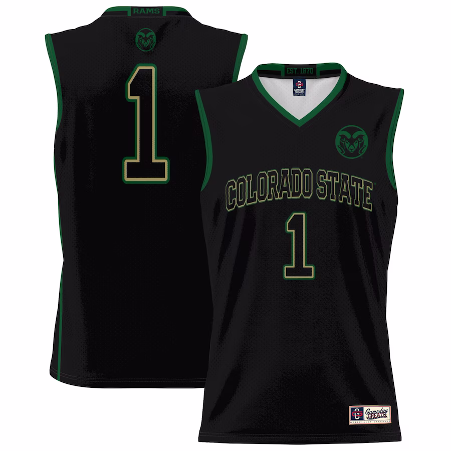 #1 Colorado State Rams GameDay Greats Unisex Lightweight Basketball Jersey - Black - Jersey