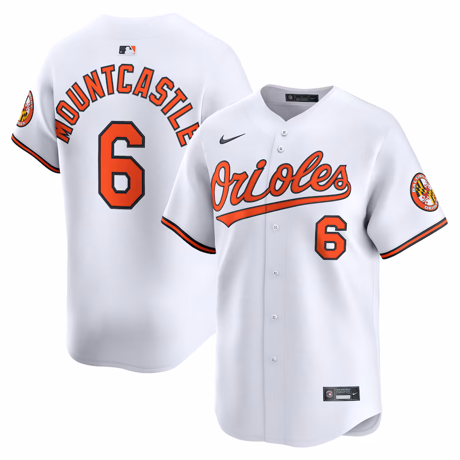 Men's Baltimore Orioles Ryan Mountcastle Nike White Alternate Limited Player Jersey - Jersey