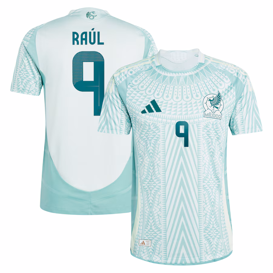 Men's Mexico National Team Raul Jimenez adidas Green 2024 Away Authentic Player Jersey - Jersey
