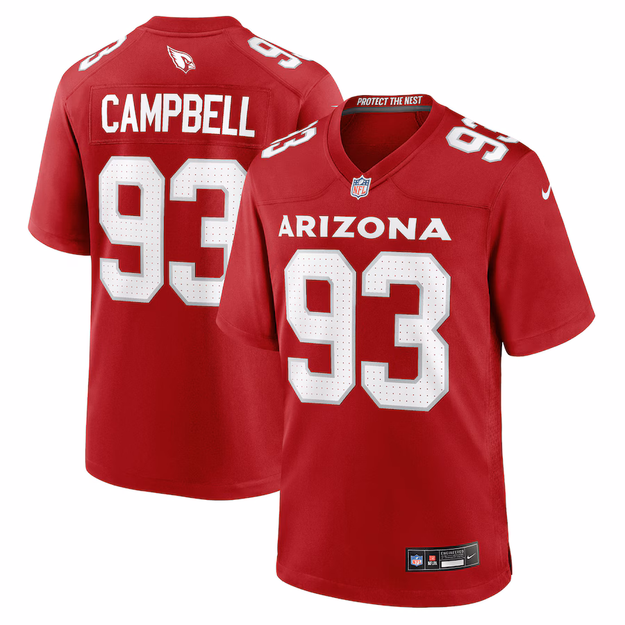 Men's Arizona Cardinals Calais Campbell Nike Cardinal Team Game Jersey - Jersey