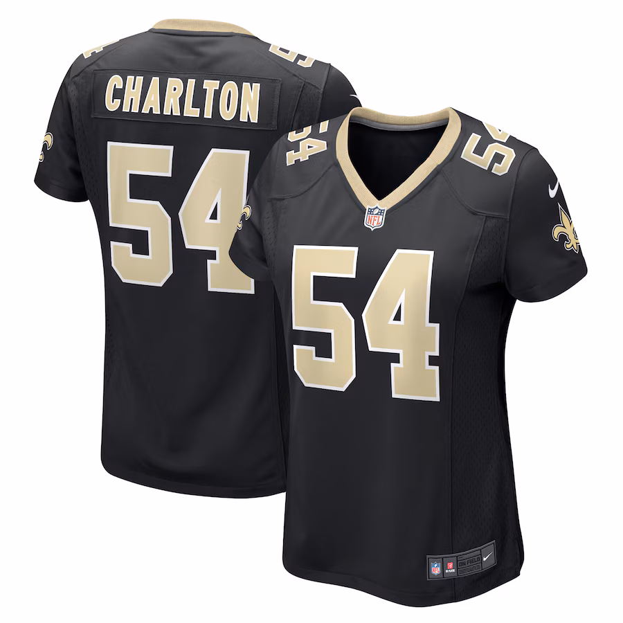 Women's New Orleans Saints Taco Charlton Nike Black Game Player Jersey - Jersey