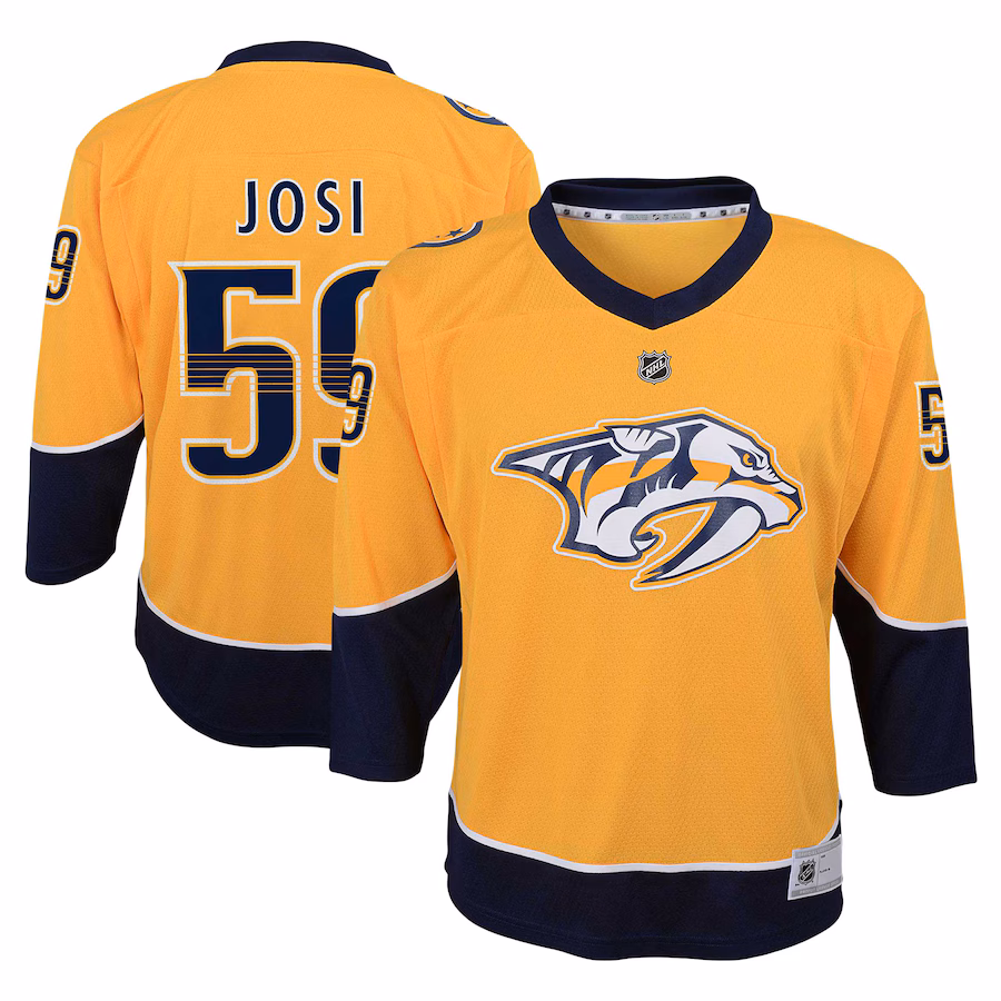 Youth Nashville Predators Roman Josi Gold Home Replica Player Jersey - Jersey