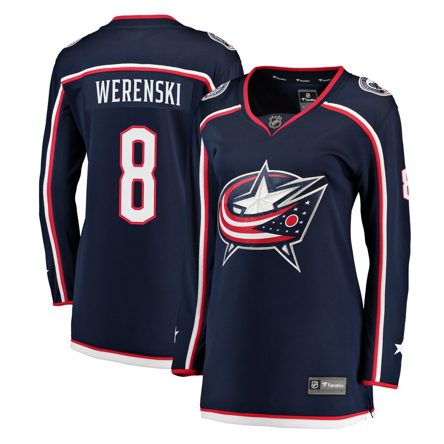 Women's Columbus Blue Jackets Zach Werenski Fanatics Branded Navy Breakaway Jersey - Jersey