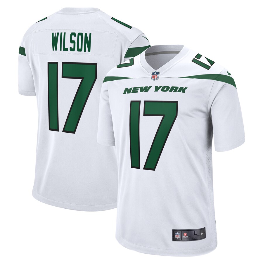 Men's New York Jets Garrett Wilson Nike White Game Player Jersey - Jersey