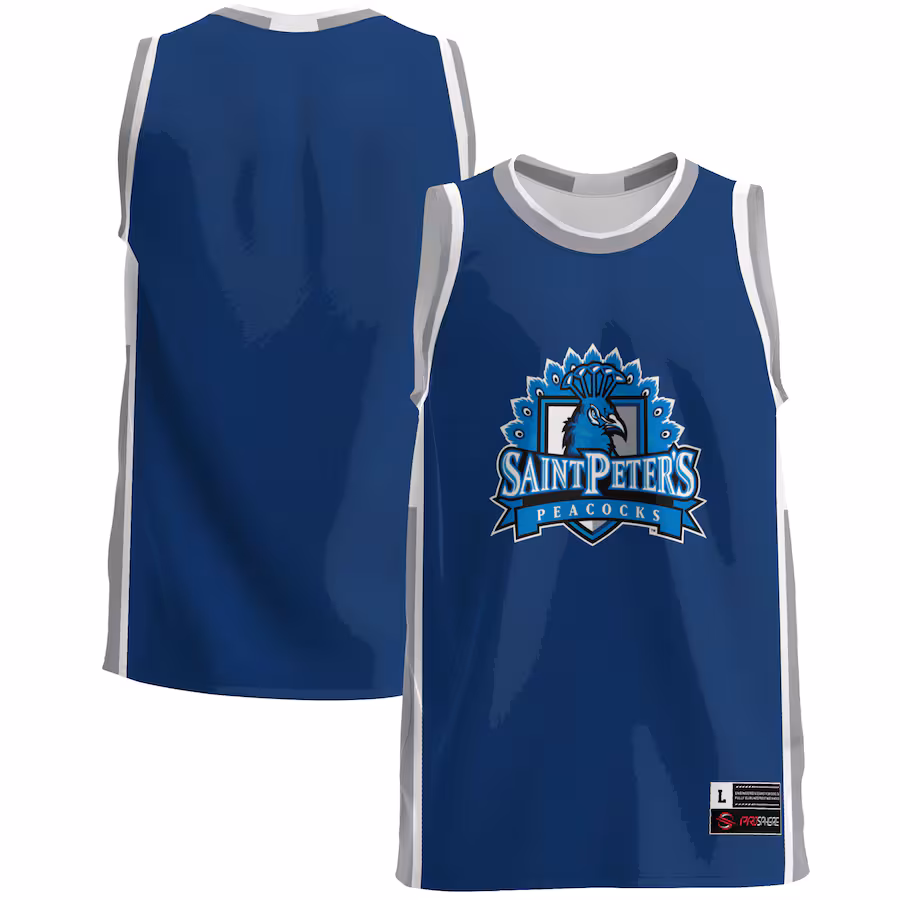 Saint Peter's Peacocks GameDay Greats  Lightweight Basketball Jersey - Blue - Jersey