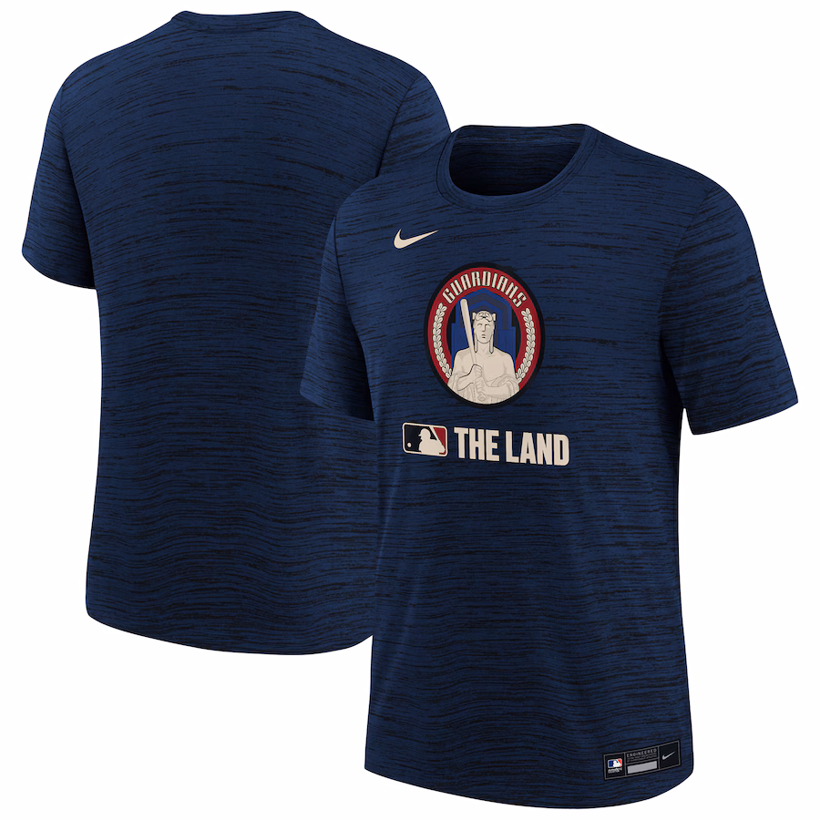 Youth Cleveland Guardians Nike Navy Authentic Collection City Connect Velocity Performance T-Shirt - Jersey