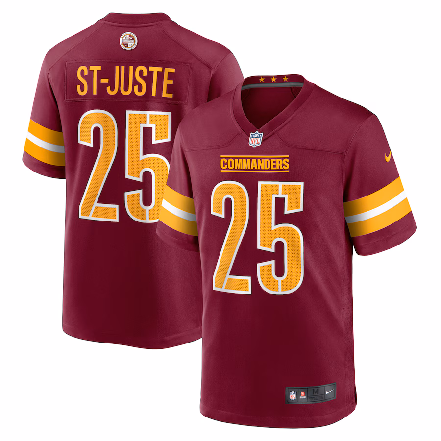 Men's Washington Commanders Benjamin St-Juste Nike Burgundy Player Game Jersey - Jersey