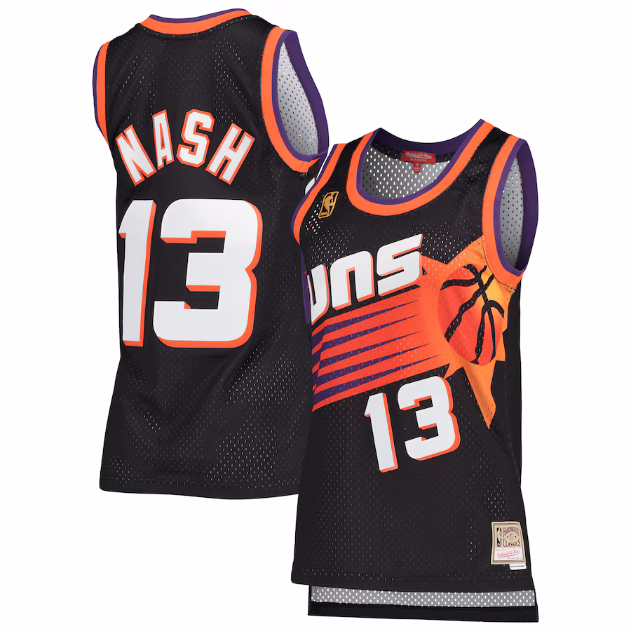 Women's Phoenix Suns Steve Nash Mitchell & Ness Black  Hardwood Classics Swingman Jersey - Jersey