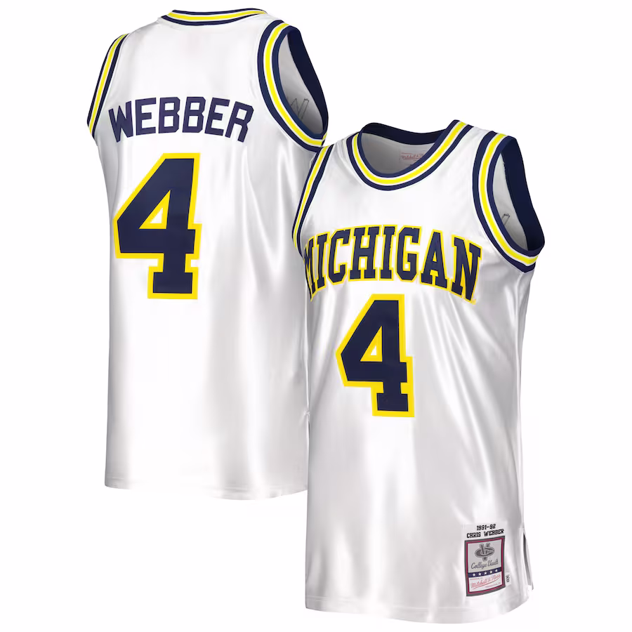 Chris Webber Michigan Wolverines Mitchell & Ness 1991/92 Authentic Jersey - White - Jersey