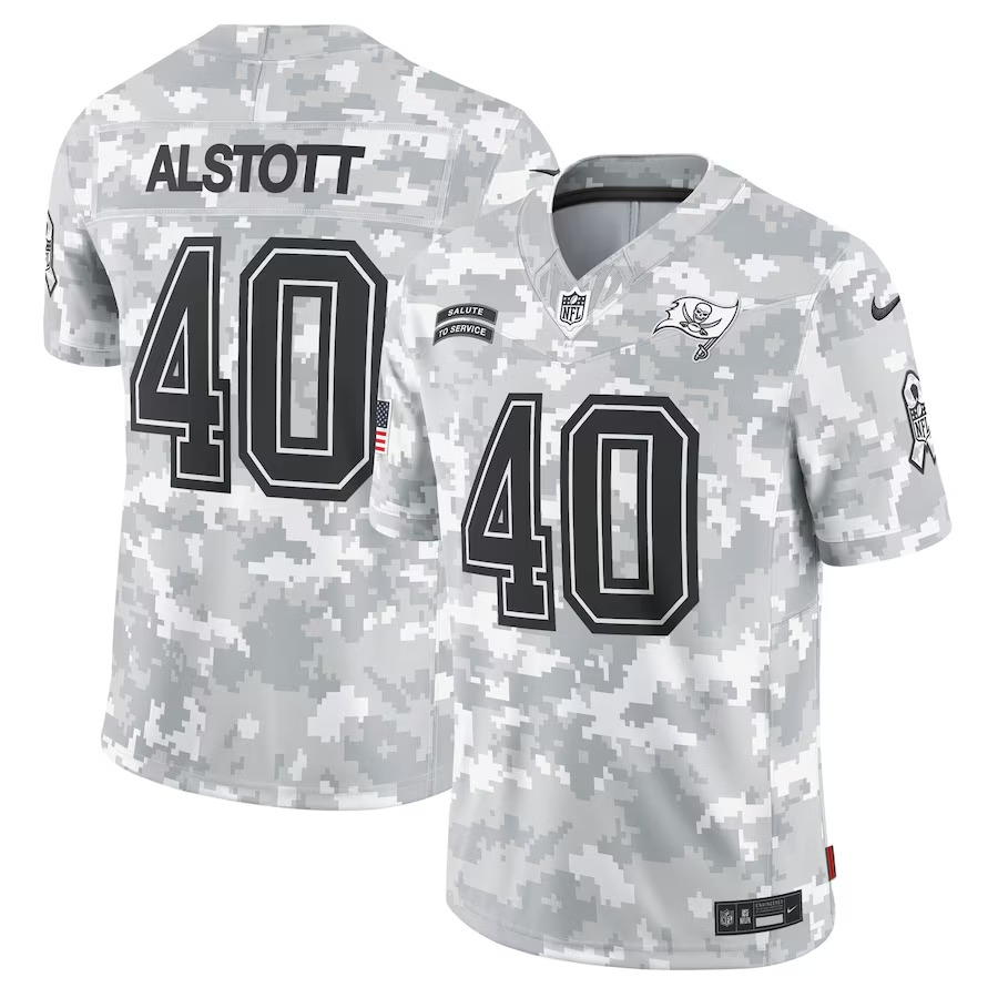 Men's Tampa Bay Buccaneers Mike Alstott Nike Arctic Camo 2024 Salute to Service Retired Player Limited Jersey - Jersey