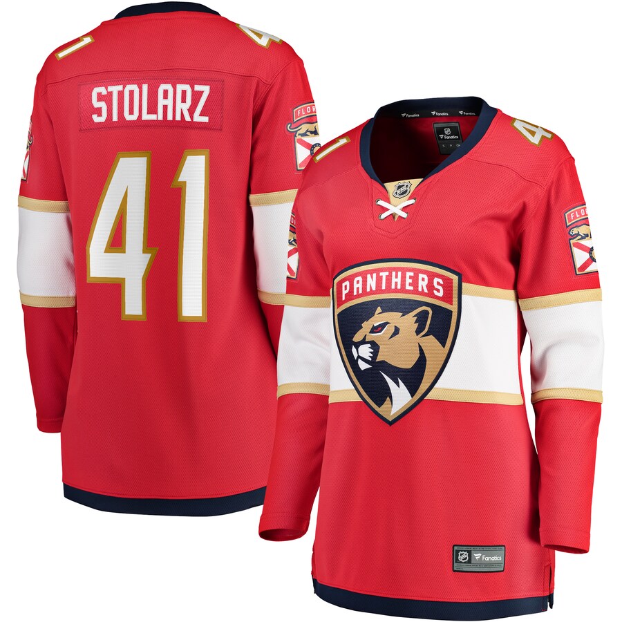 Women's Florida Panthers Anthony Stolarz Fanatics Branded Red Home Breakaway Player Jersey - Jersey