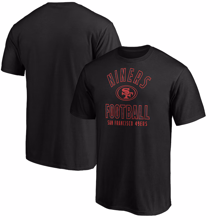 Men's San Francisco 49ers Black Nickname Arc T-Shirt - Jersey