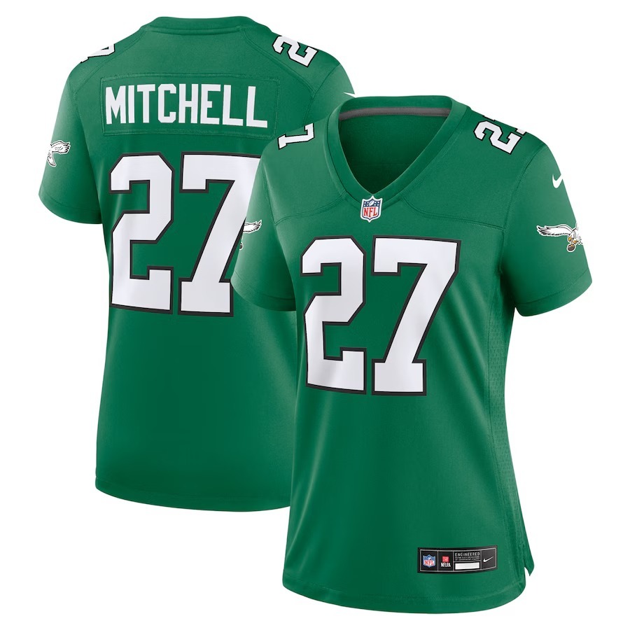 Women's Philadelphia Eagles Quinyon Mitchell Nike Kelly Green Alternate Game Jersey - Jersey