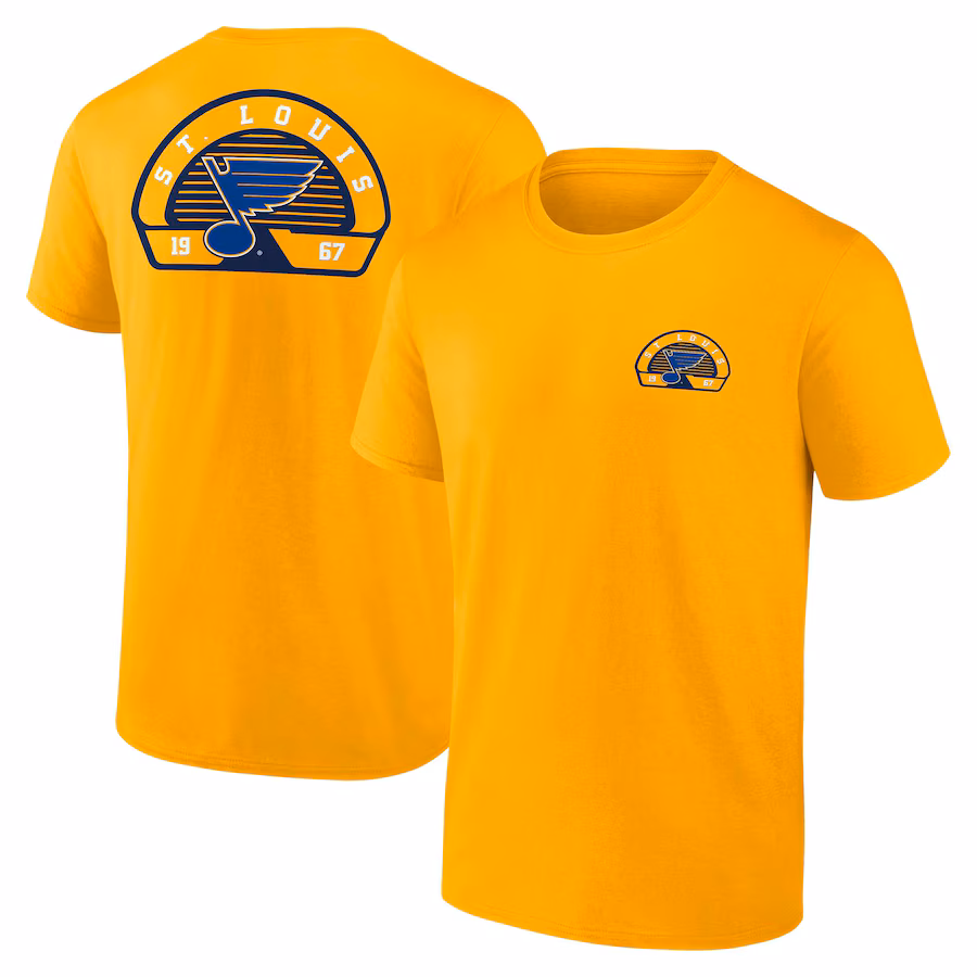 Men's St. Louis Blues Fanatics Gold Valor T-Shirt - Jersey