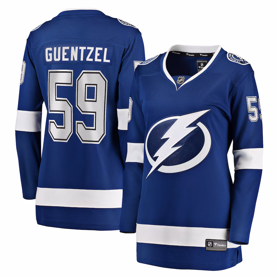 Women's Tampa Bay Lightning Jake Guentzel Fanatics Blue Home Premier Breakaway Player Jersey - Jersey