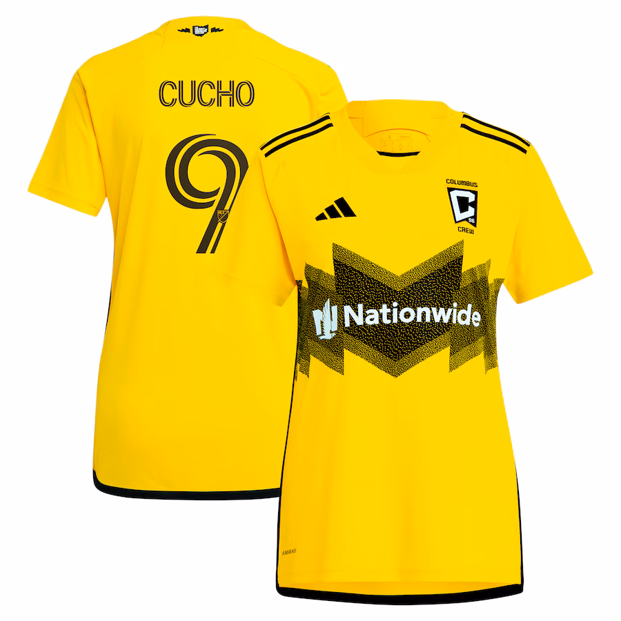 Women's Columbus Crew Cucho Hernández adidas Yellow 2024 The Home Kit Replica Player Jersey - Jersey