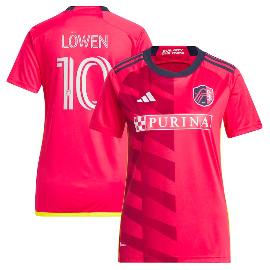 Women's St. Louis City SC Eduard Löwen adidas Red 2023 CITY Kit Replica Jersey - Jersey