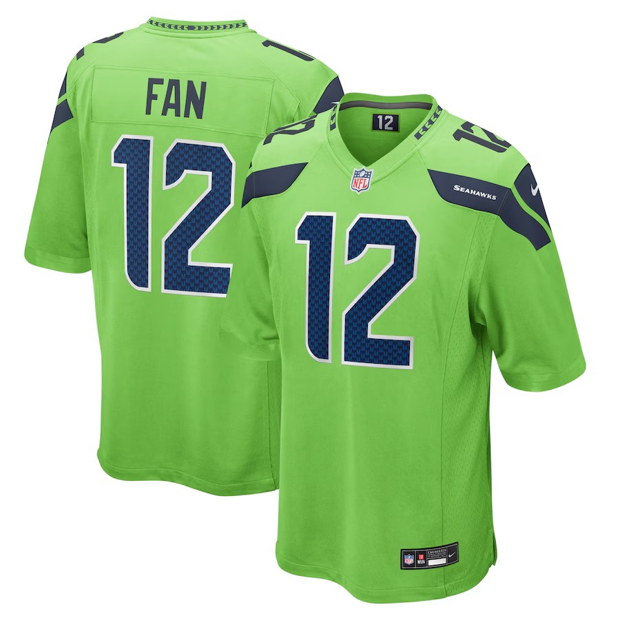 Men's Seattle Seahawks 12s Nike Neon Green  Game Jersey - Jersey